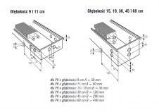 Rysunek techniczny kanału - PK - 300 x 280 x 1200