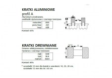 Rysunek techniczny kratek maskujących firmy Vasco - Kratka zwijana KZ - 160 x 1000