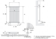 Rysunek techniczny - 1 warstwowy Kleo Pion - KLV-250-0264